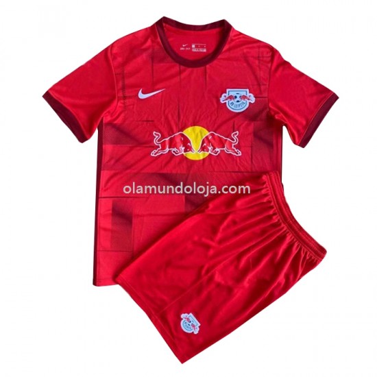 Camisola RB Leipzig Criança Equipamento Segundo 2022-2023 Manga Corta